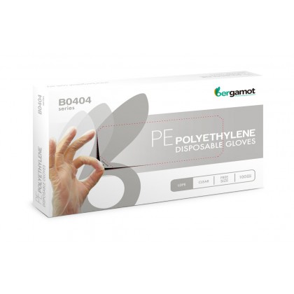 B0404 Polyethylene Plastic Gloves Powder Free Latex Free 100's B0404 Polyethylene Plastic Gloves Powder Free Latex Free 100's
