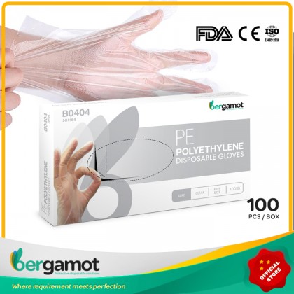 B0404 Polyethylene Plastic Gloves Powder Free Latex Free 100's B0404 Polyethylene Plastic Gloves Powder Free Latex Free 100's