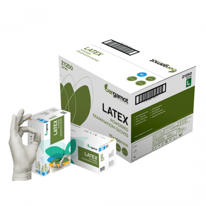 [Carton] Z1250 Latex Powdered Examination Gloves 10 Boxes