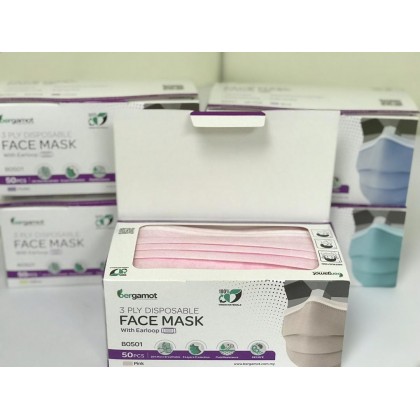 B0501 3 Ply Lint-Free Medical Face Mask Earloop