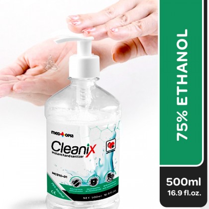 M0310-01 Cleanix Instant Hand Sanitizer 500ml Liquid Gel 75% Ethanol  Kills 99.9% Germs  KKM approved